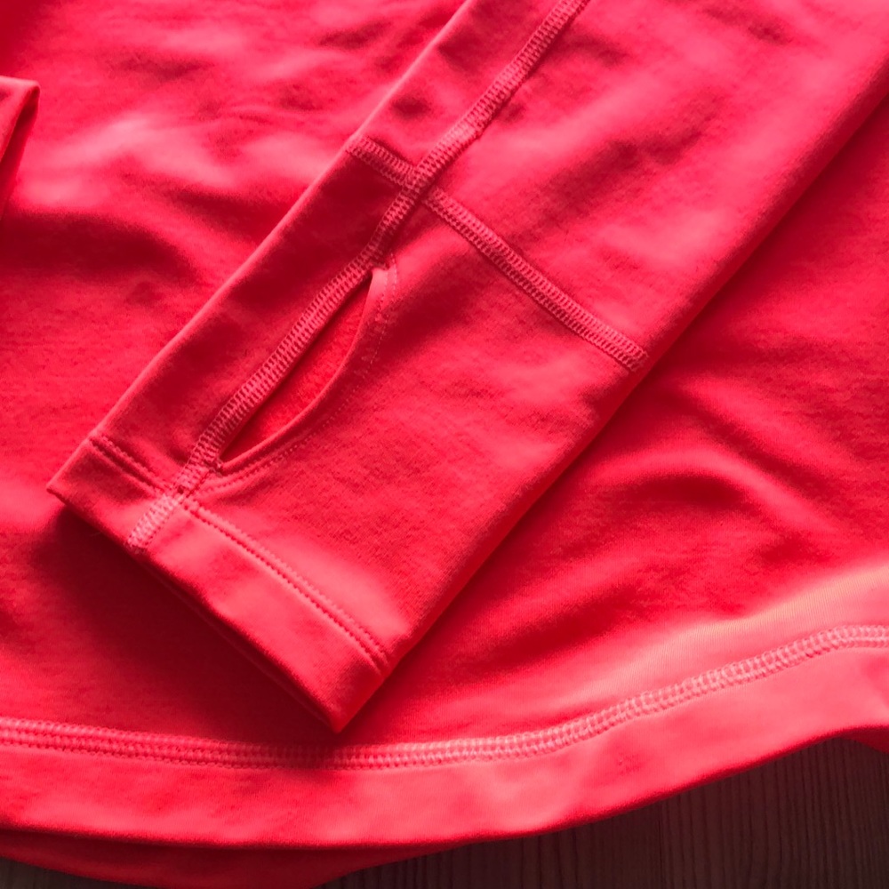 Adidas bright coral hooded running jacket. - Picture 2 of 3